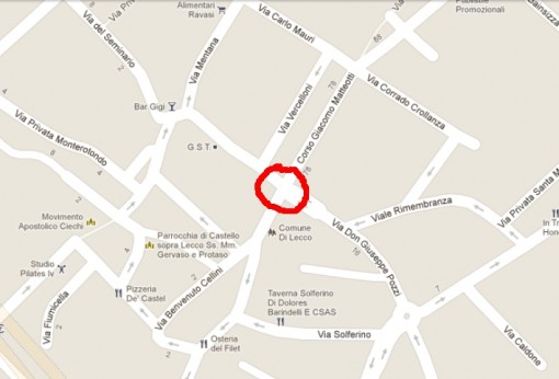 cartina rotonda castello