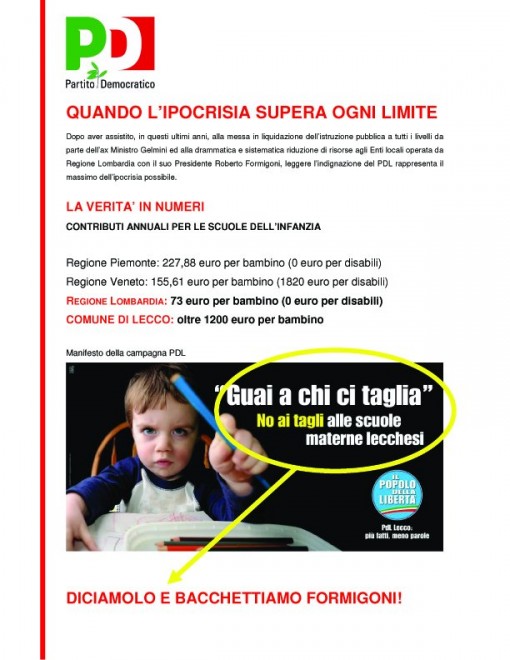 campagna pd ipocrisia