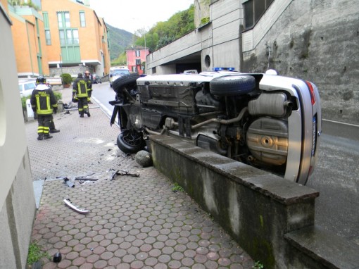 Incidente San Giovanni auto ribaltata (1)