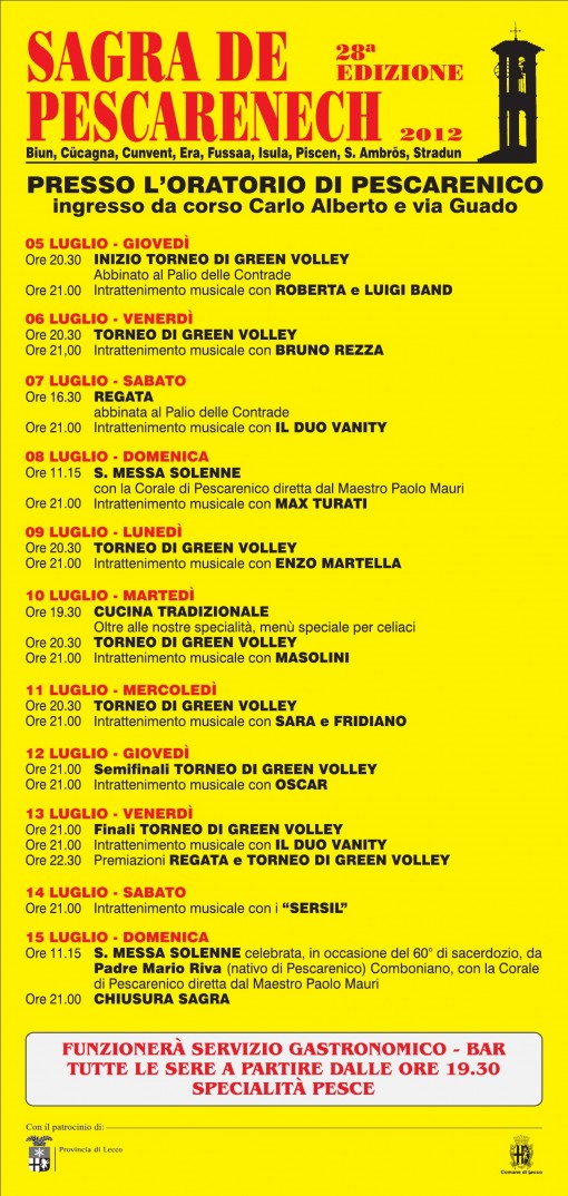 LOCANDINA sagra 2012