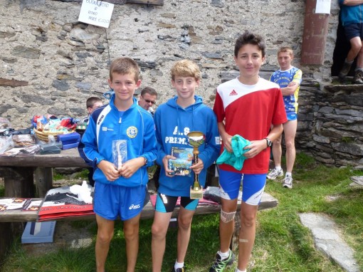 Podio Ragazzi 2012 corsa in montagna alpe deleguaggio