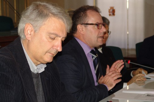Corrado Valsecchi (Appello per Lecco) e il sindaco Virginio Brivio