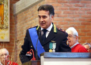 nella Chiesa di Germanedo a Lecco tradizionale cerimonia celebrativa in onore di San Sebastiano, Patrono della Polizia Locale. San Sebastiano - lecco 20 gennaio 2014 - COMMANDANTE FRANCO MORIZIO