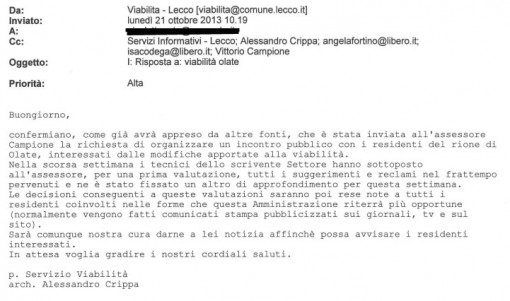 Mail viabilita olate