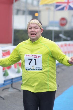 Arrivo alla mezza maratona di Lecco nel 2011