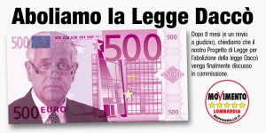 Il volantino diramato da M5S Lombardia