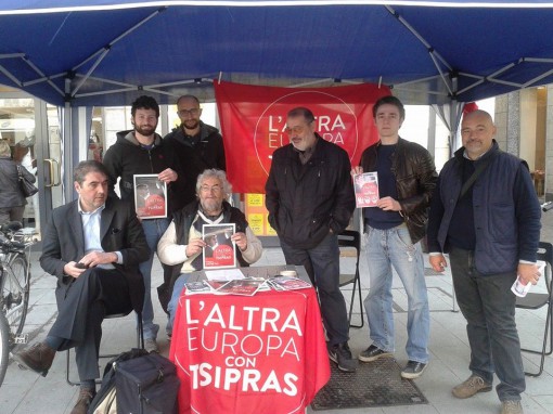 l'altra europa con tsipras raccolta firme aprile 2014