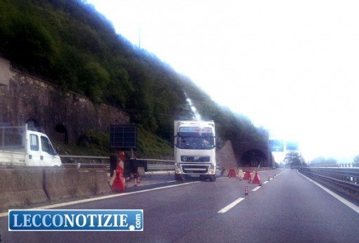 ss36 Lecco - Abbadia doppio senso per frana