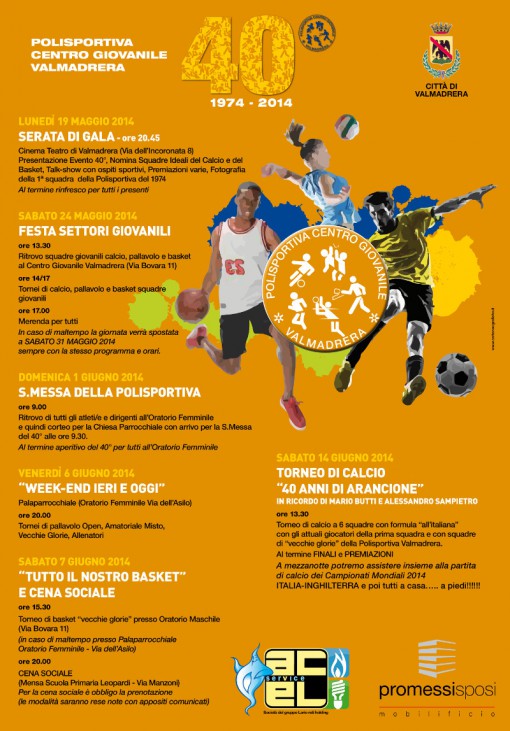 40 anni polisportiva valmadrera programma