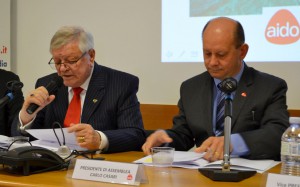 Leonida Pozzi (a sinistra) e Carlo Casari.