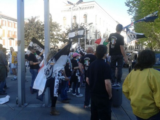 Juventini festeggiano in piazza 4 maggio 2014
