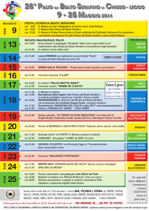 Programma palio chiuso 2014