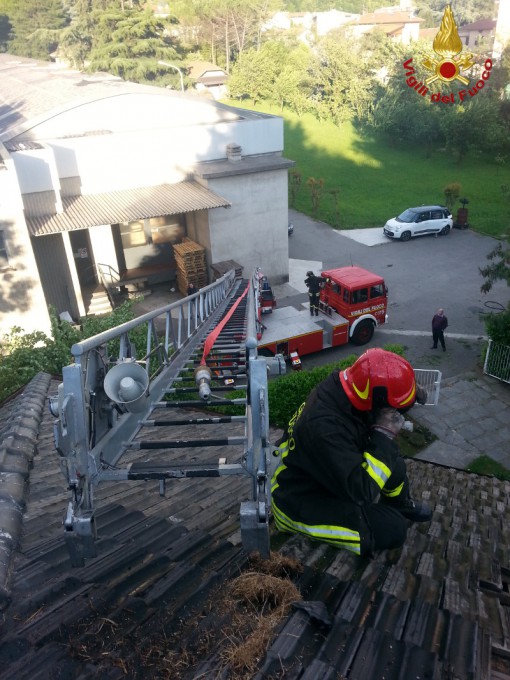 vercurago incendio tetto  (1)