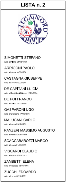 lista lega