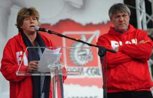 Susanna Camusso e maurizio Landini