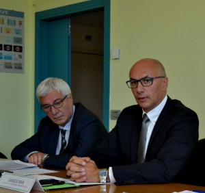 Vittorio Tonini, a sinistra, e il presidente Daniele Riva.