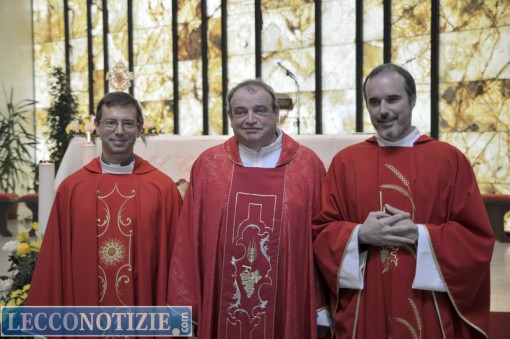 Da sinistra don Luca Testa, don Luciano Epis e don Luca Casali