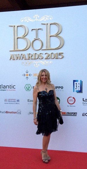 Esa Secca, project manager di Villa Lario resort, sul red carpet degli Oscar brianzoli dell'imprenditorialità.