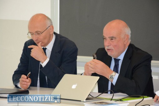 Il prorettore Bocciolone e il prof. Scanu