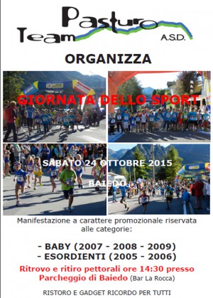 GIORNATA SPORT PASTURO