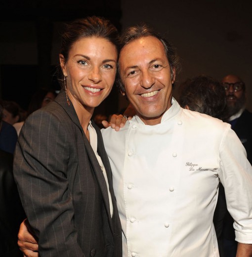 Martina Colombari con lo chef Filippo La Mantia.