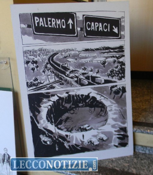 Una delle opere in mostra in sala Ticozzi