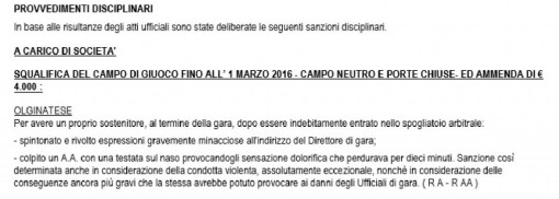 Il comunicato pubblicato sul sito della Lnd