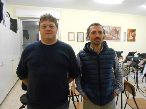 il vicemaestro Giuseppe Galli e il maestro di clarinetto Francesco Chimienti