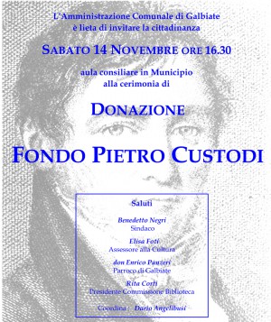 Donazione Fondo Custodi