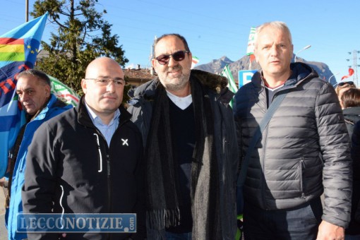 I sindacalisti Giuseppe Cantatore, Ignazio Verduzzo e Gianluca Callina