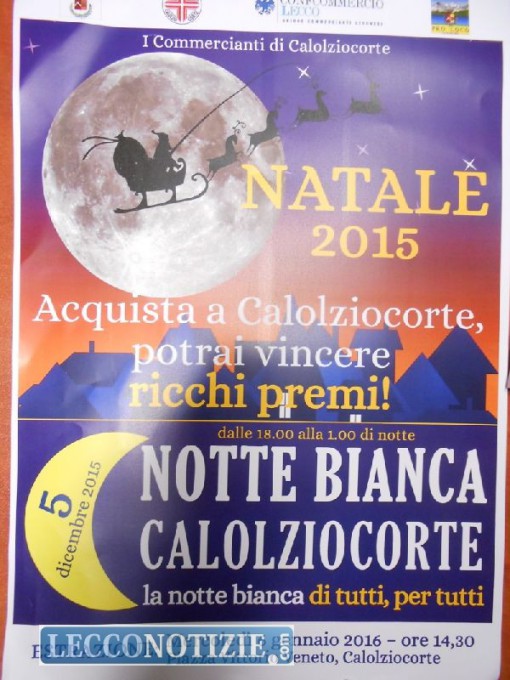 la locandina dell'evento che verrà presto esposta dai commercianti e affissa nelle bacheche