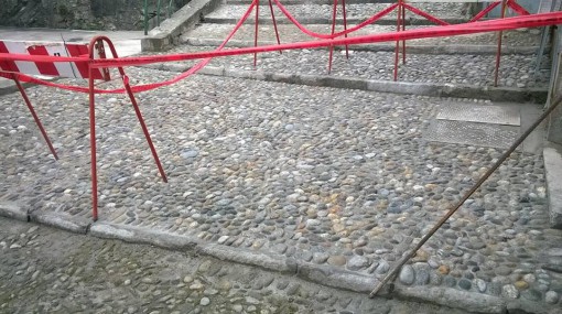 La scalinata oggi, a conclusione dei lavori