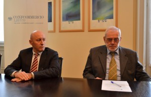 Il direttore di Confcommercio Lecco, Alberto Riva (a sinistra), e il presidnte Peppino Ciresa.