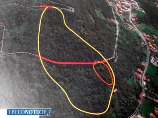 Dai disegni, la zona interessata dallo smottamento