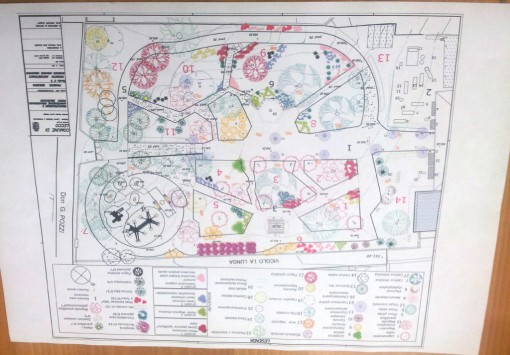 La bozza del progetto per il parco di Palazzo Belgiojoso