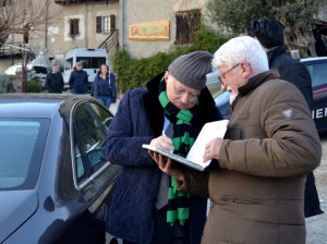 Giorgio Squinzi, presidente di Confindustria, al suo arrivo a Valmadrera.