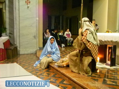 La Sacra Famiglia rappresentata all'interno della chiesa parrocchiale