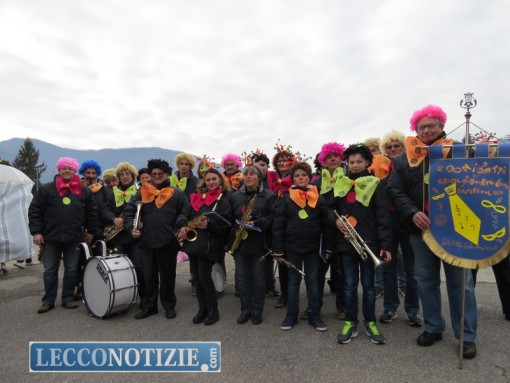 Il corpo bandistico Donizetti in veste carnevalesca