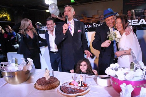 Raineri e Laura insieme a Ghiblj e ai loro testimoni di nozze