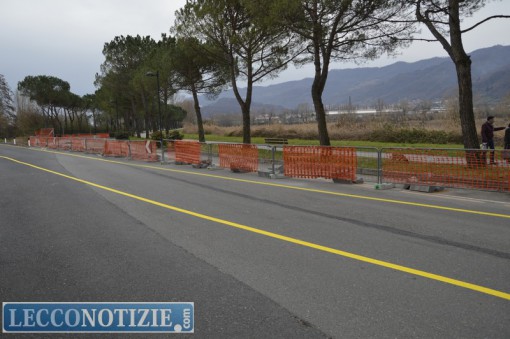 La vecchia strada transennata 