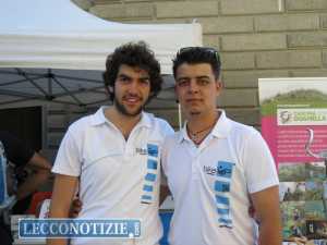 A sinistra Luca Negri, educatore della comunità "Don Guanella"