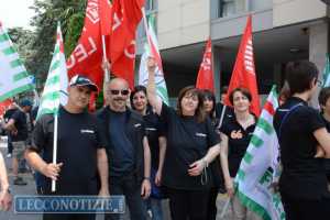 I lavoratori della Konig in presidio la scorsa settimana di fronte a Confindustria