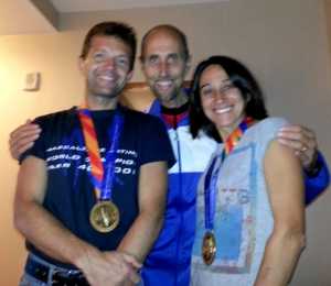 Da sinistra Paolo Bassani, Silvano Micheli ed Elena Micheli, di Abbadia Lariana.