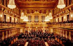 La prestigiosa sala del MusikVerein di Vienna.