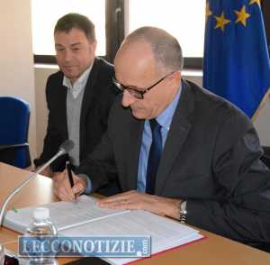 La firma del presidente della Provincia, Flavio Polano